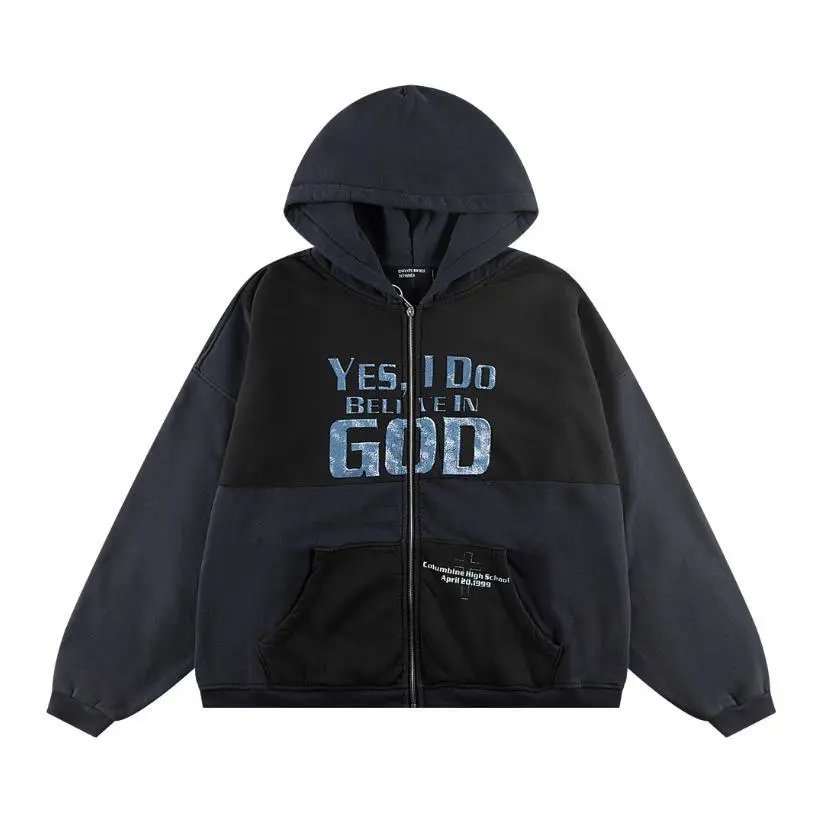 Clean Hoodie Colorway Graphic Zip Hoodie Streetwear Look