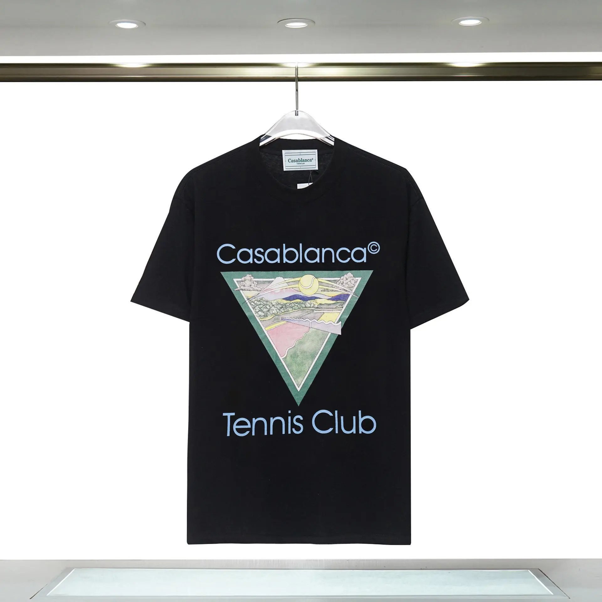 Casablanca Printed Trendy Black T-shirt