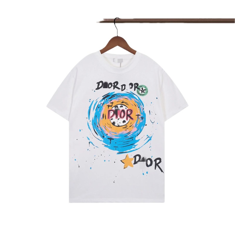 Dior Graffiti Trend Style White Short-sleeve T-shirt