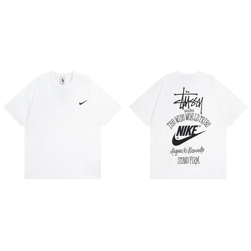 Stussy White Spider Graphic T-Shirt Poolside Style Logo