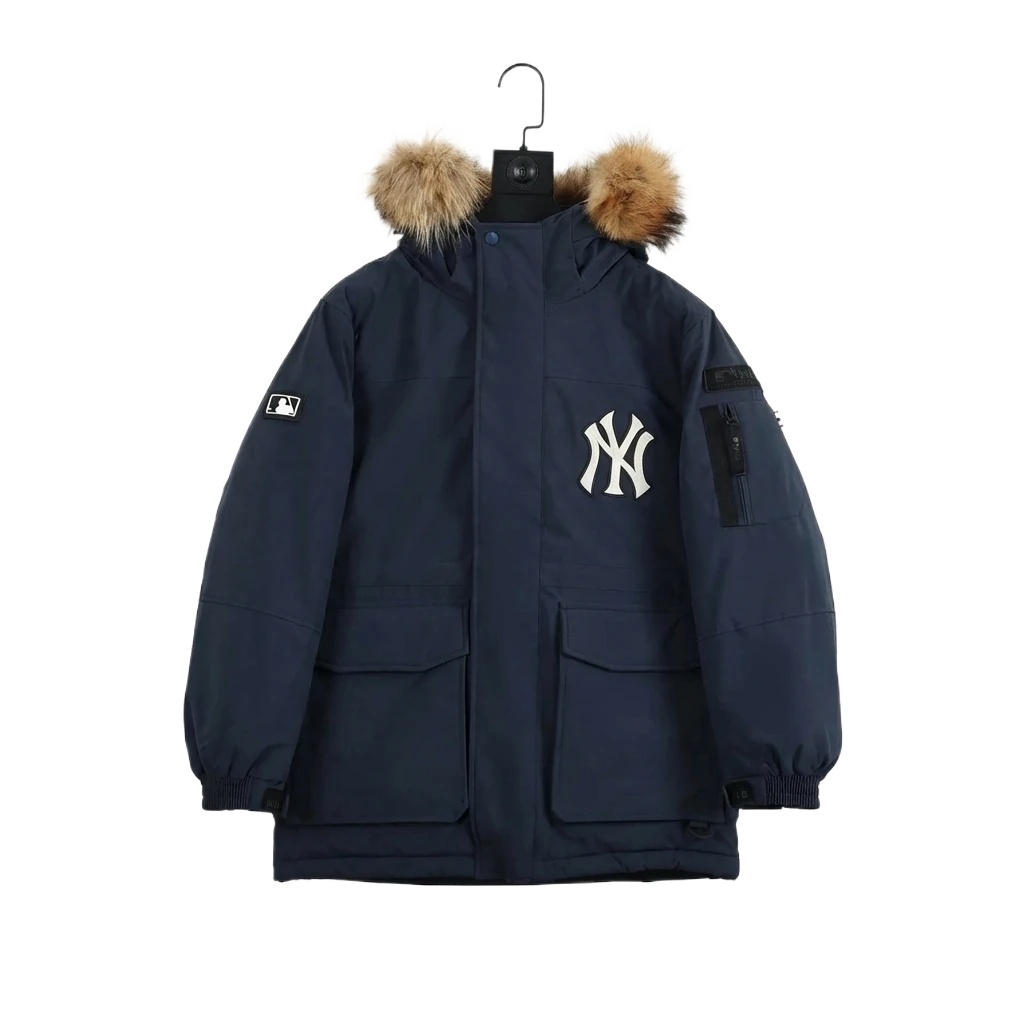 MLB workwear style navy blue down jacket