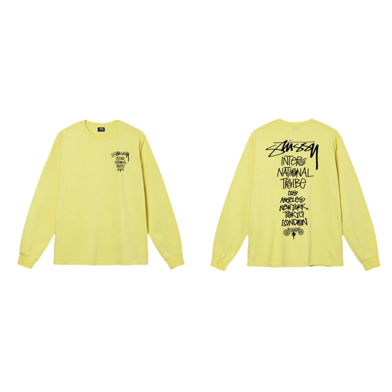 Stussy International Tribal Style Yellow Long-sleeve