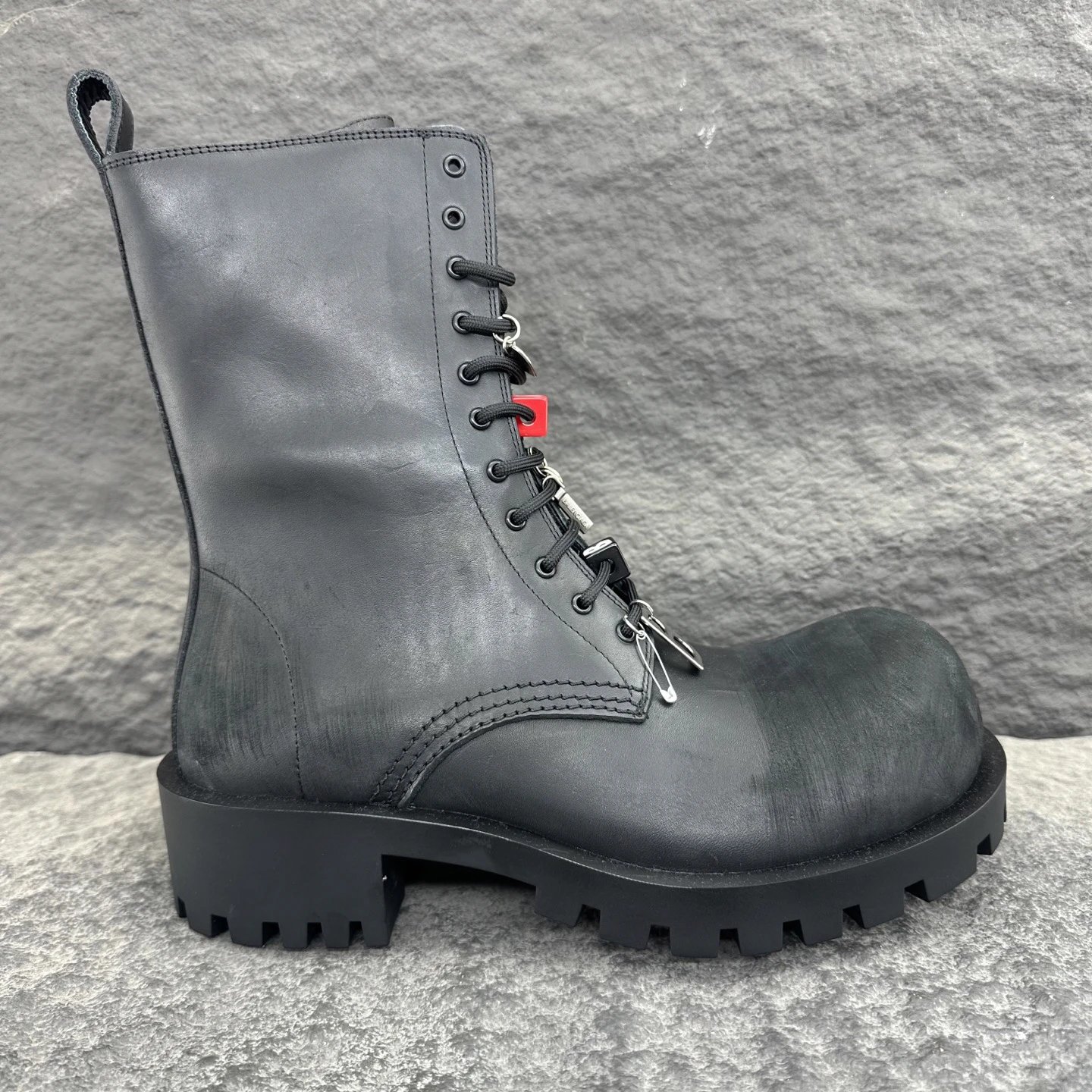 Matte Black Lace-up Boot Combat Boot Style Edit