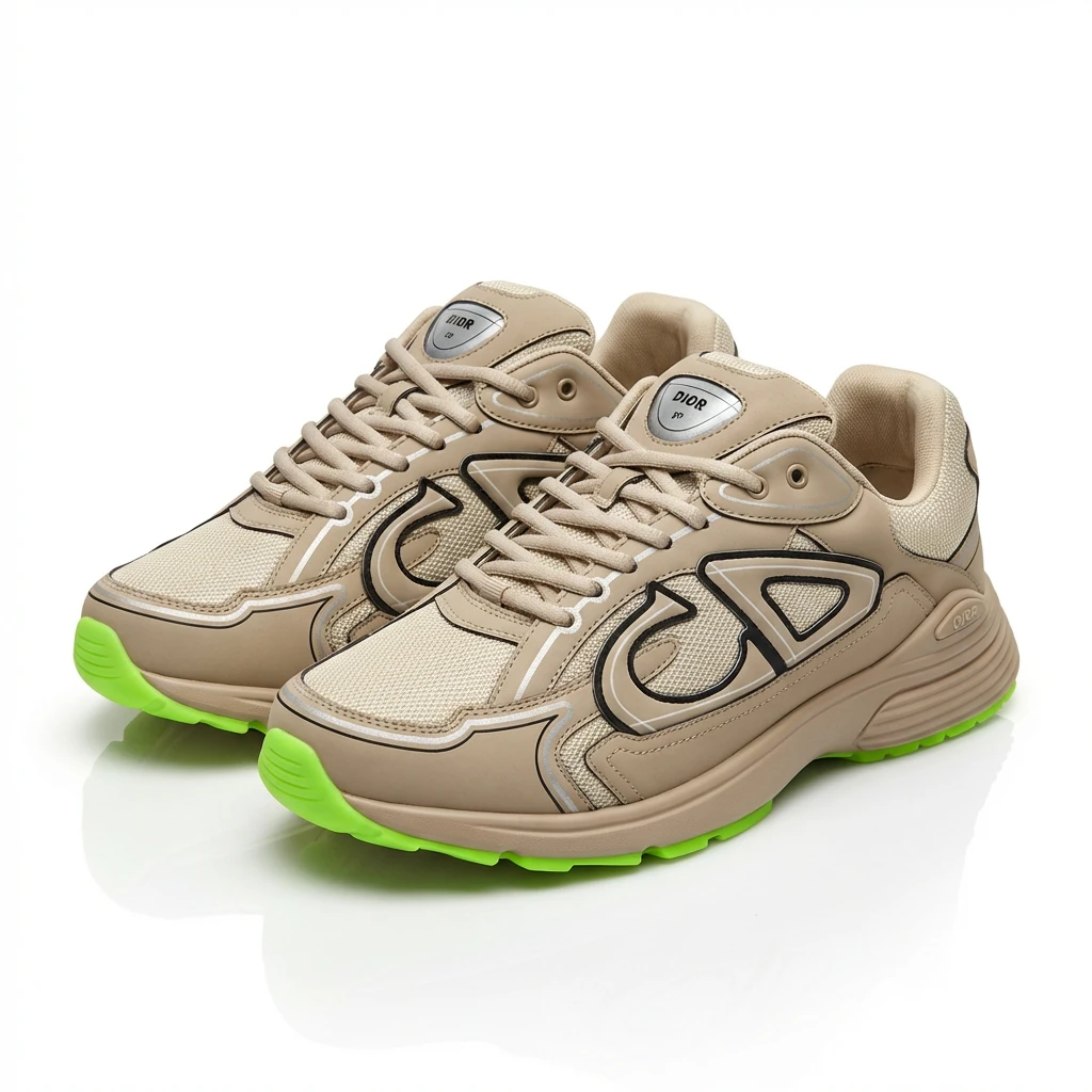 Dior retro style mint green sports shoes