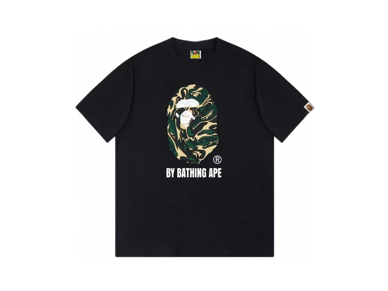 Bape camouflage style black T-shirt