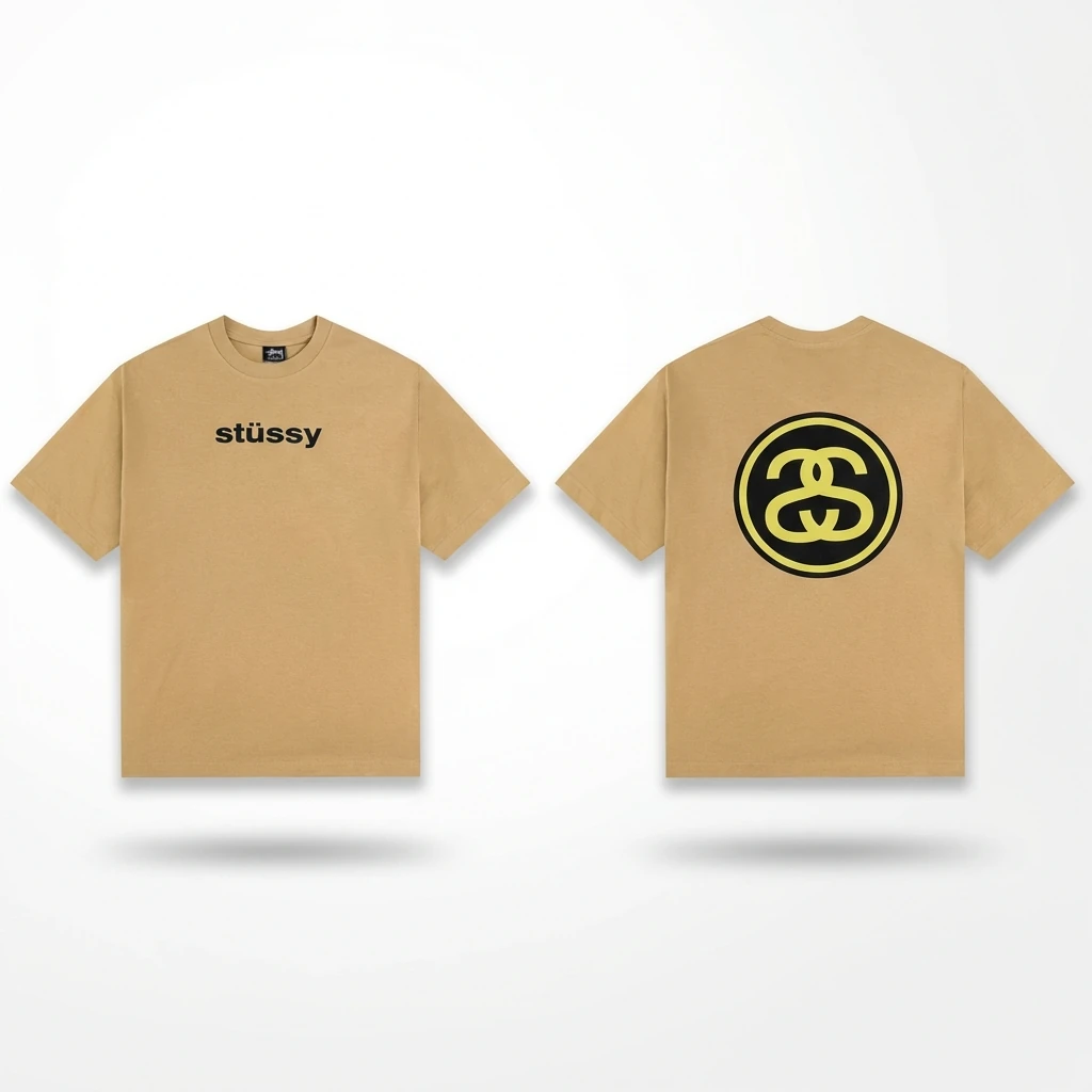 Stussy classic khaki short-sleeve