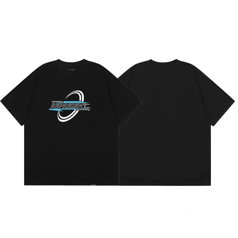 Represent Printed High Street Style Black Short-sleeve T-shirt