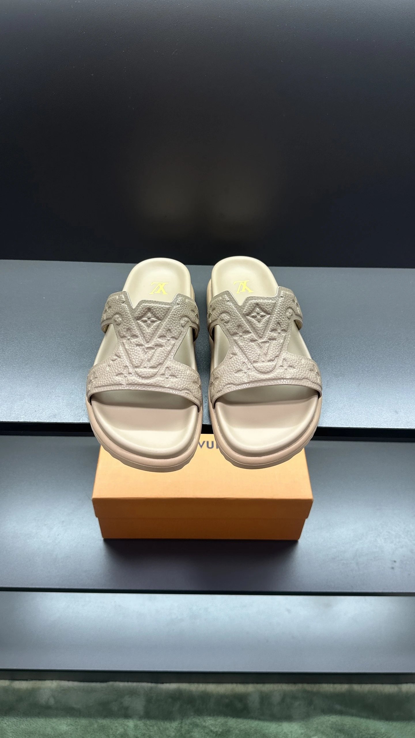 Louis Vuitton Monogram Casual Style Light Beige Slippers
