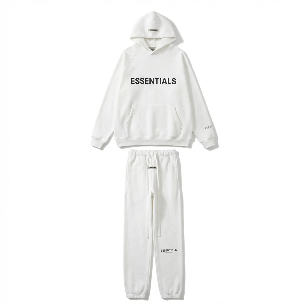 ESSENTIALS minimalist style white suit