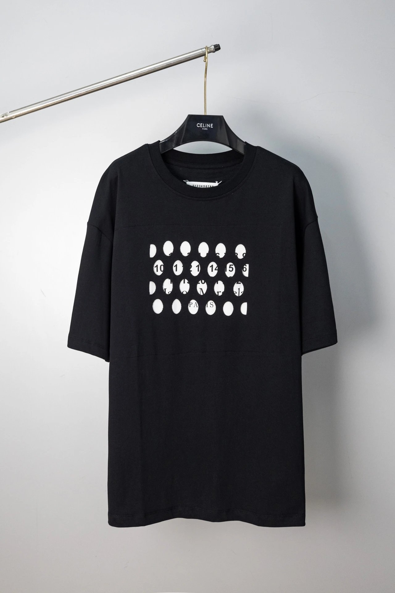 Maison Margiela Numeric Trendy Cool Style Black Short Sleeve T-Shirt