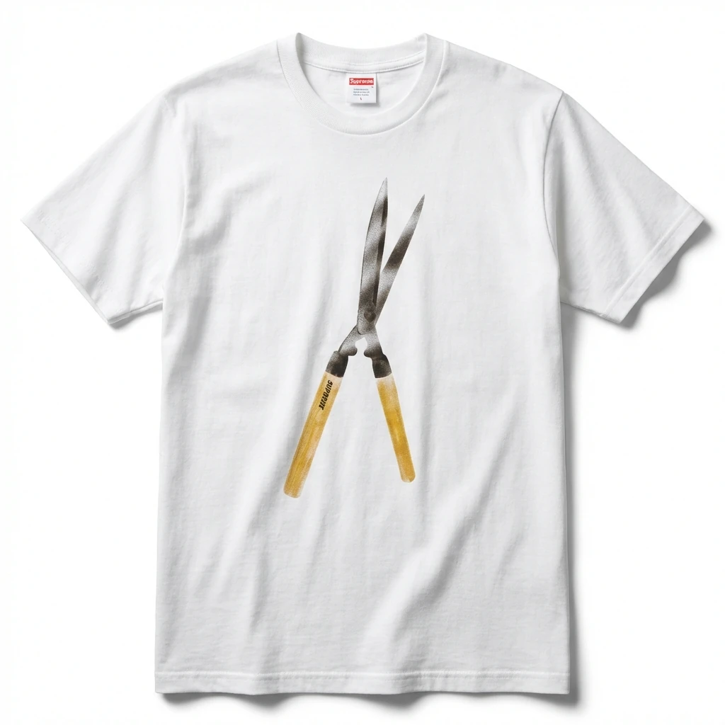 Supreme Scissors Print White T-shirt