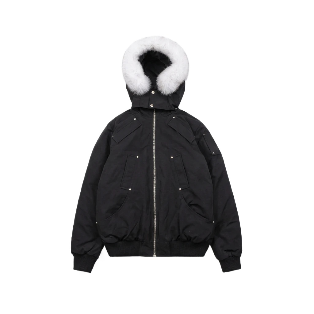 Michael Kors black utility-style down jacket