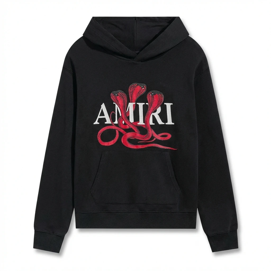 AMIRI black hoodie with snake print