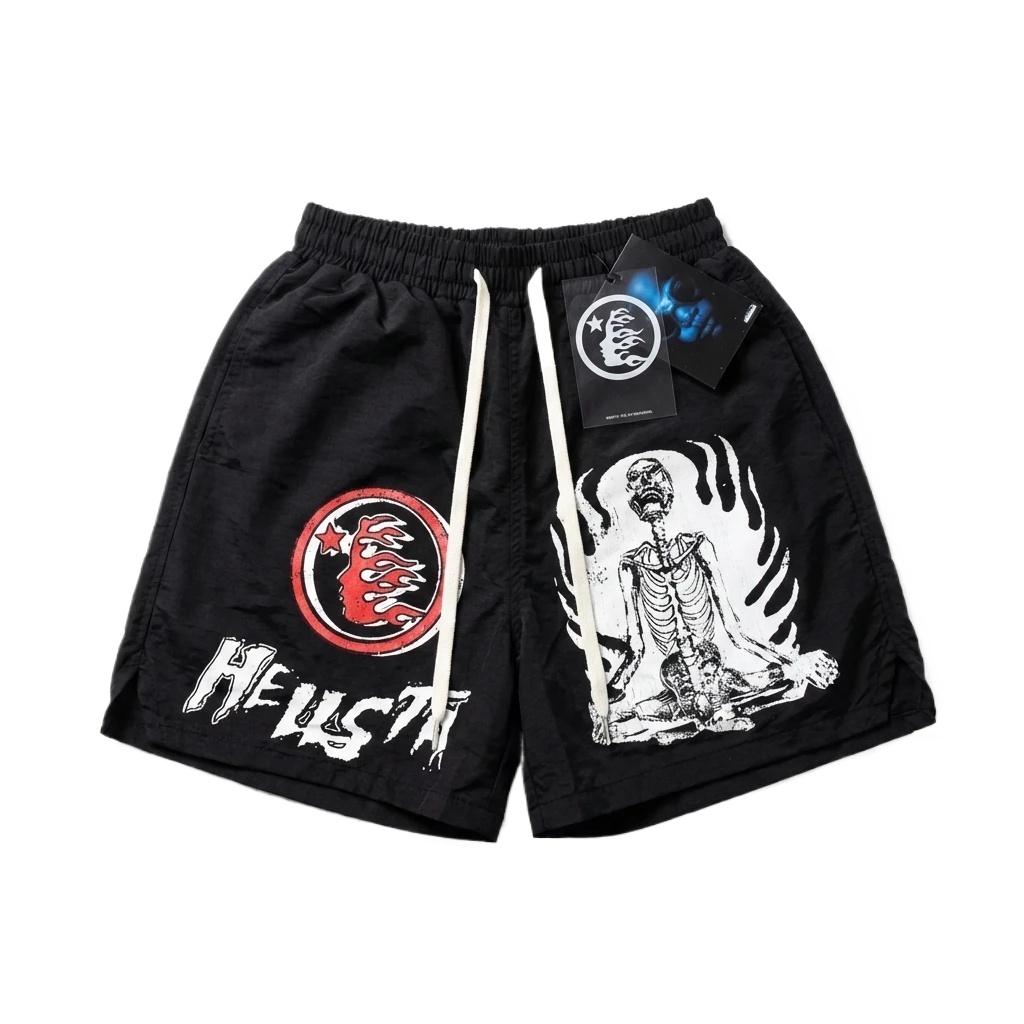 Hellstar Dark Style Skull Black Shorts