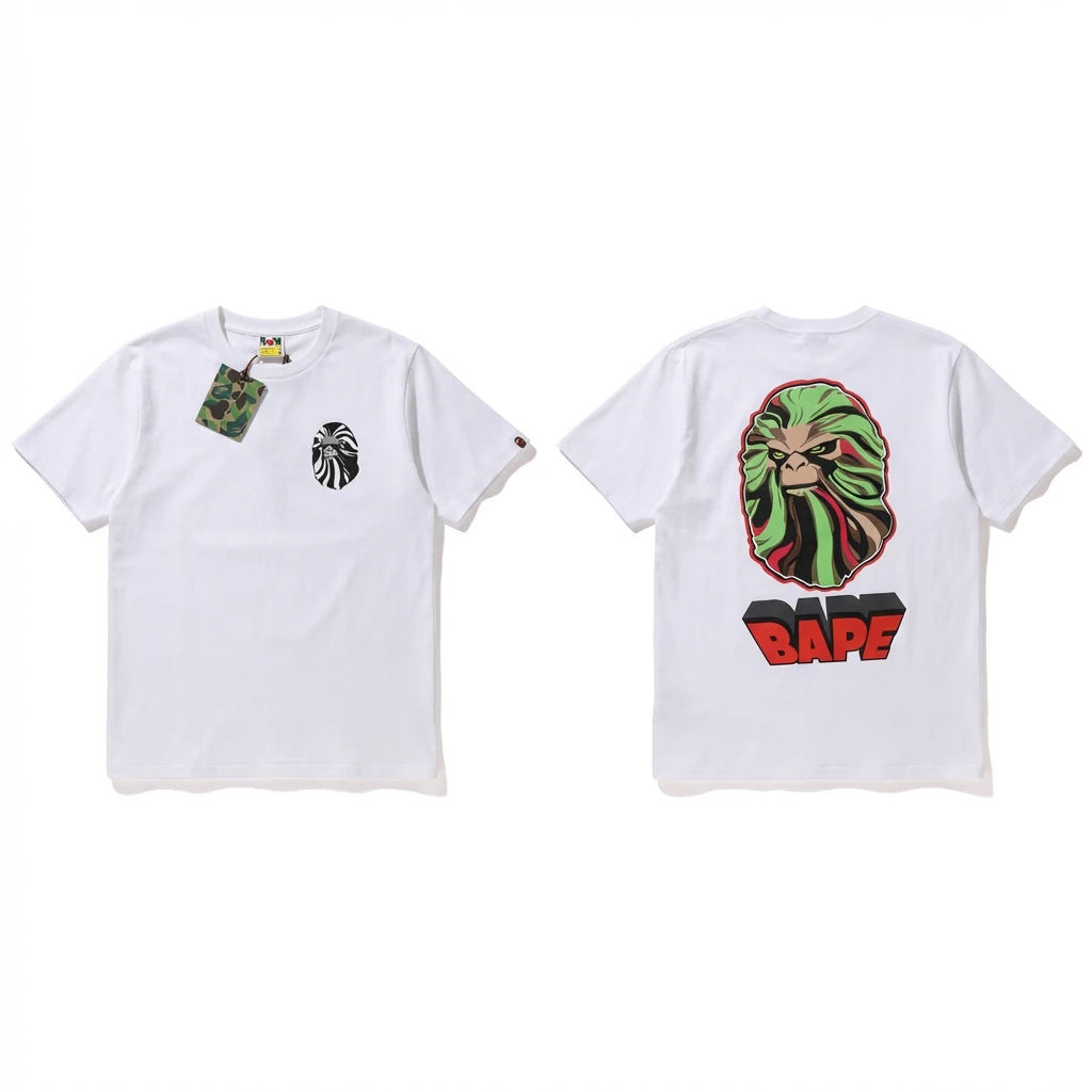 Bape Ape Head Trendy White T-shirt