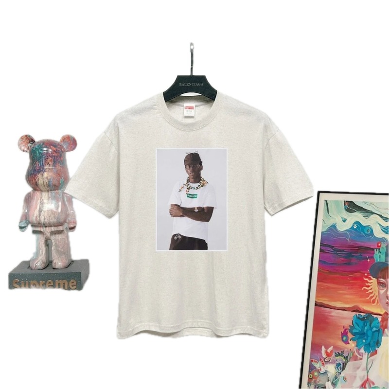 Supreme Character Print Street Style Heather Grey T-Shirt