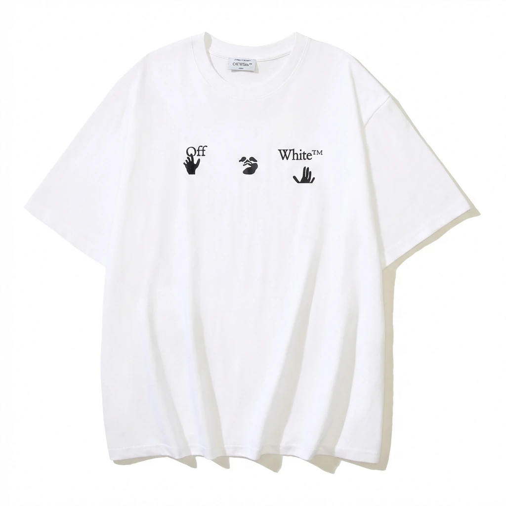 Off-White minimalist style white T-shirt