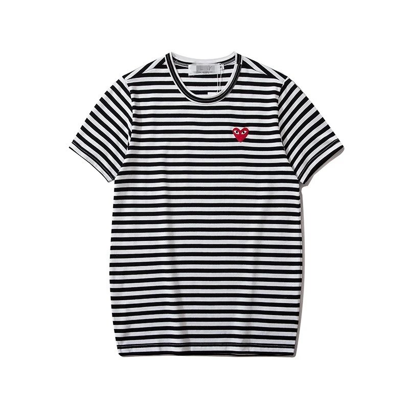 Comme des Garcons PLAY 2021-94 Black Style 2194 Heart Logo T-Shirt Fan Wear