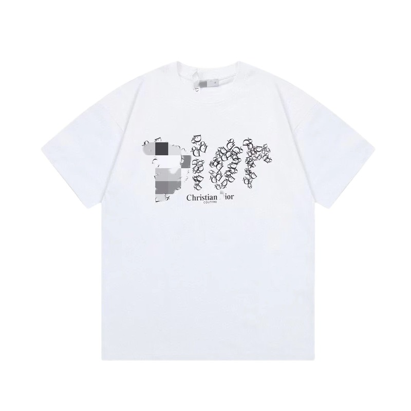 Dior Monogram All-Over Printed Trendy White T-Shirt