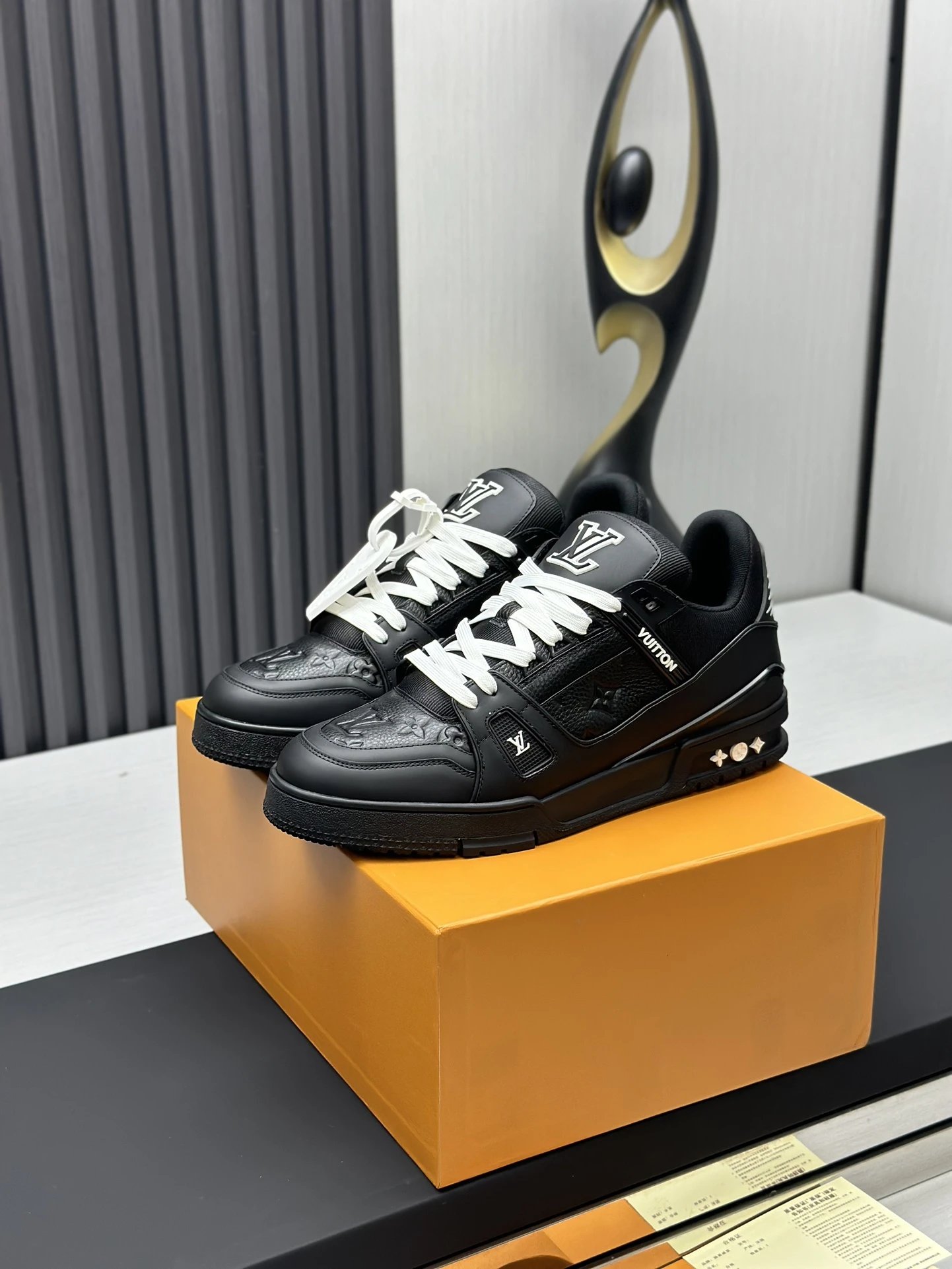 Louis Vuitton Black Black Low-top Sneaker for Casual Outfits
