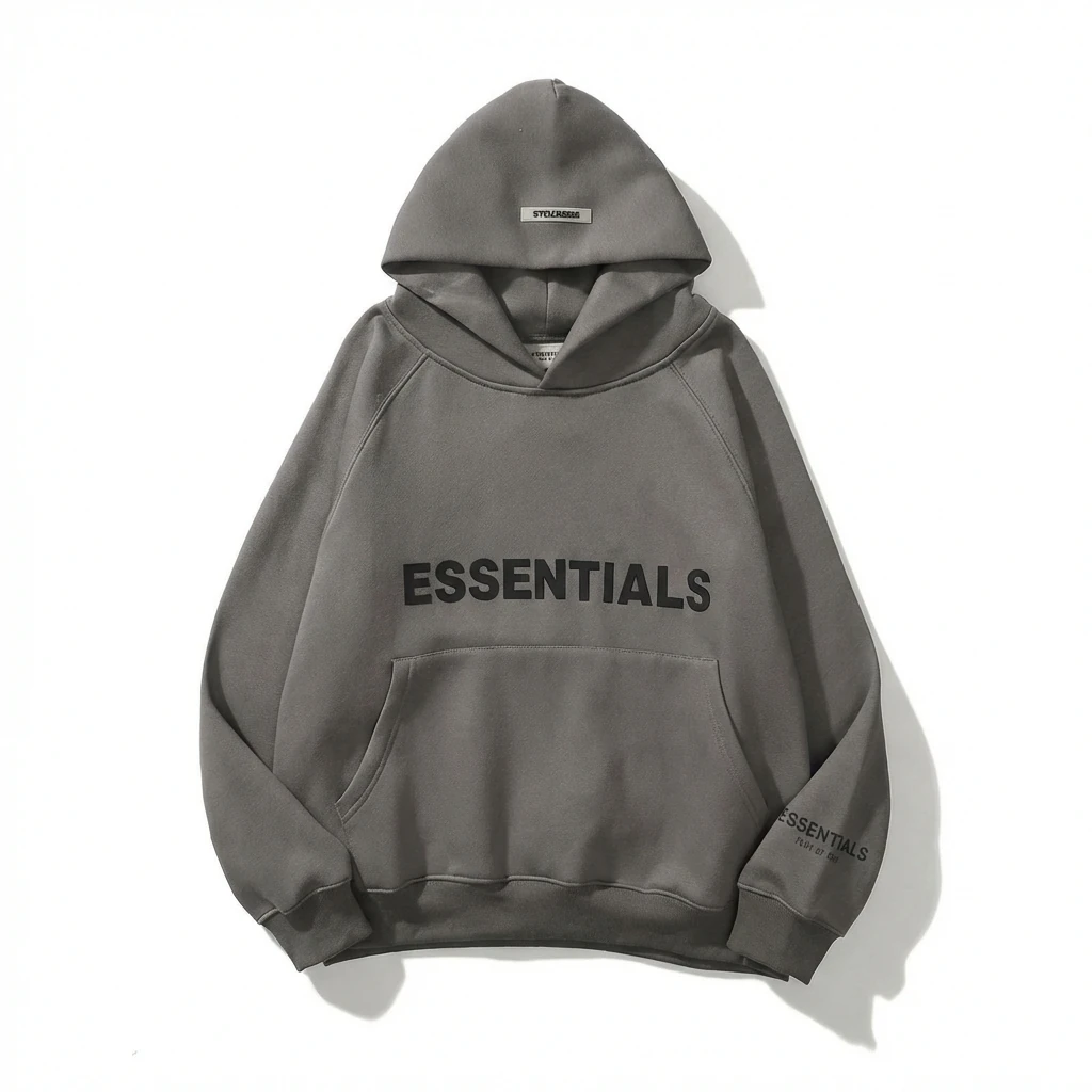 ESSENTIALS minimalist style grey sweatshirt