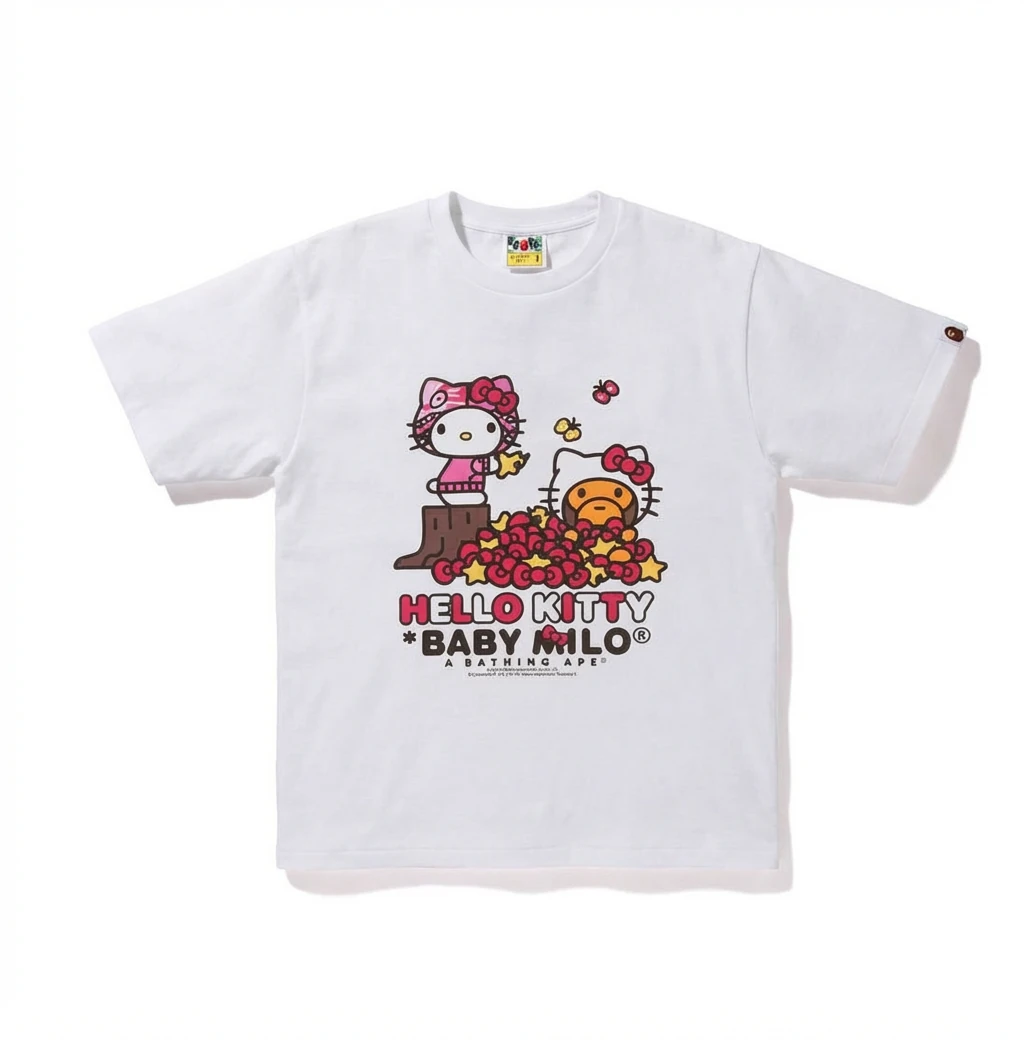 Bape Hello Kitty Co-branded White T-shirt