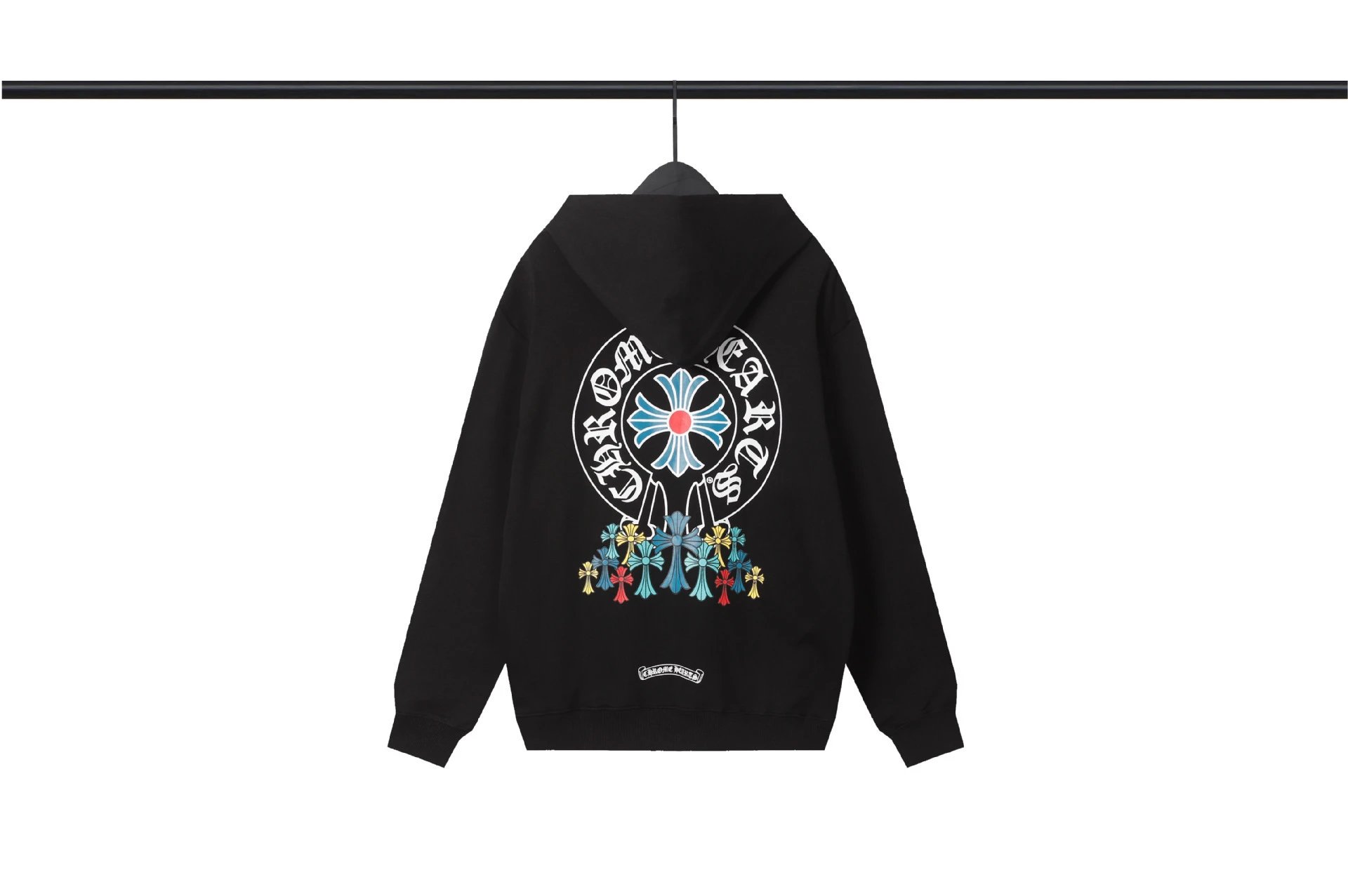 Chrome Hearts 2089-73 Black Cross Graphic Hoodie Visual Accent