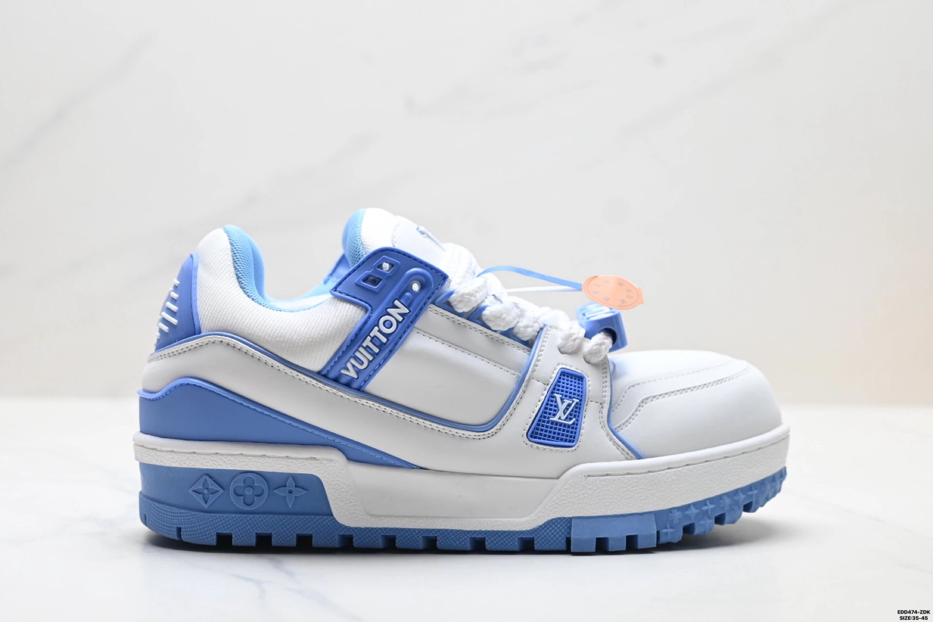 Louis Vuitton classic blue and white casual shoes