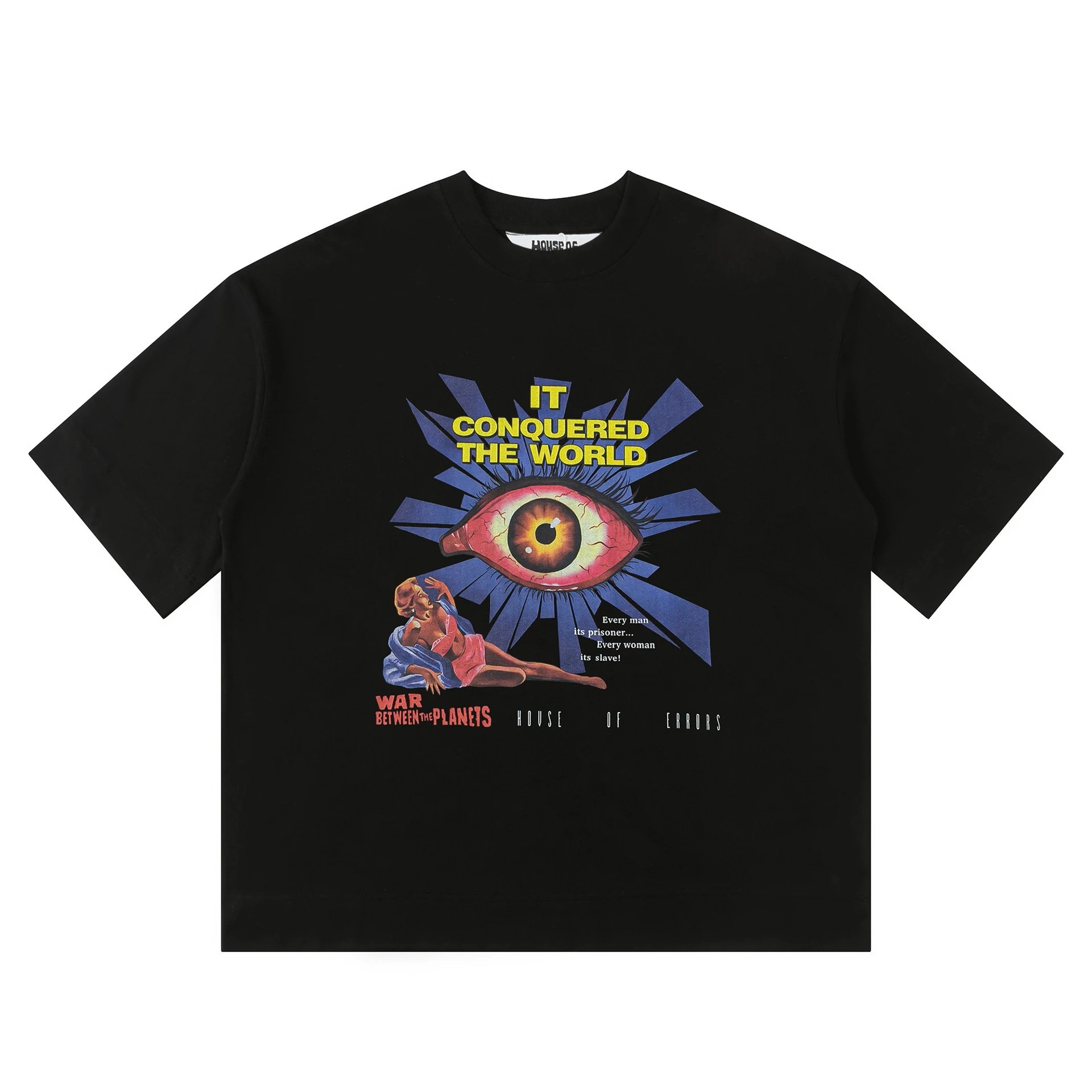 "House of Errors" Sci-Fi Style Black T-shirt