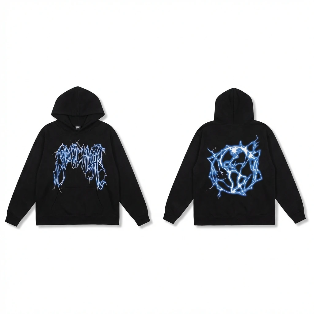 Revenge Lightning Wind Black Hoodie