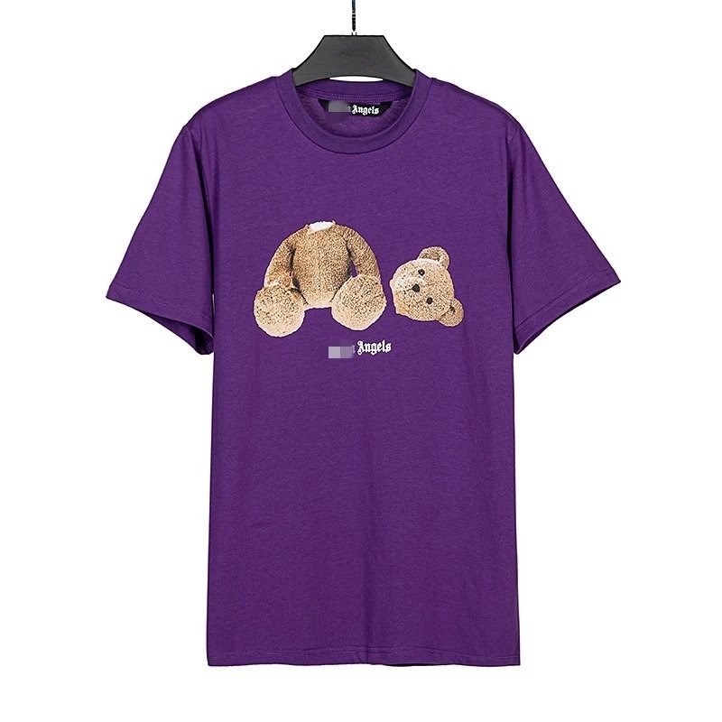 Palm Angels Monogram Bear graphic T-shirt White Colorful Bear for Casual Outfits