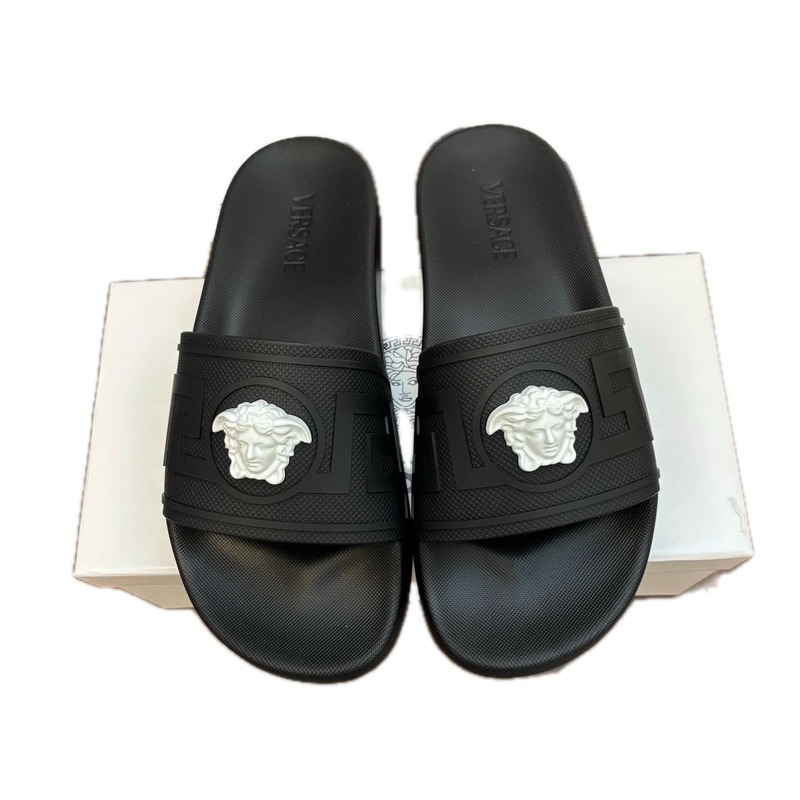 Versace Medusa Luxury Style Black Slides