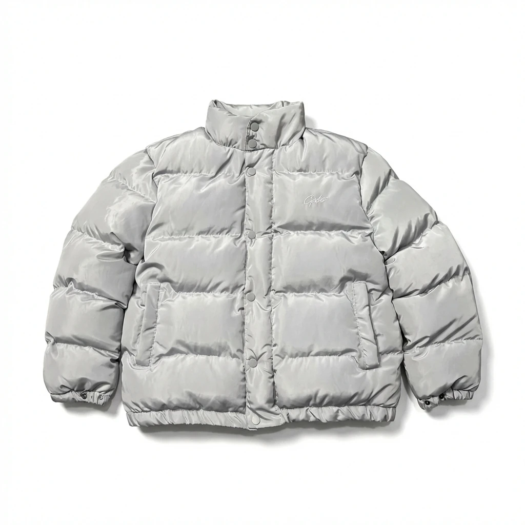 Corteiz Silver-Gray Trendy and Cool Down Jacket
