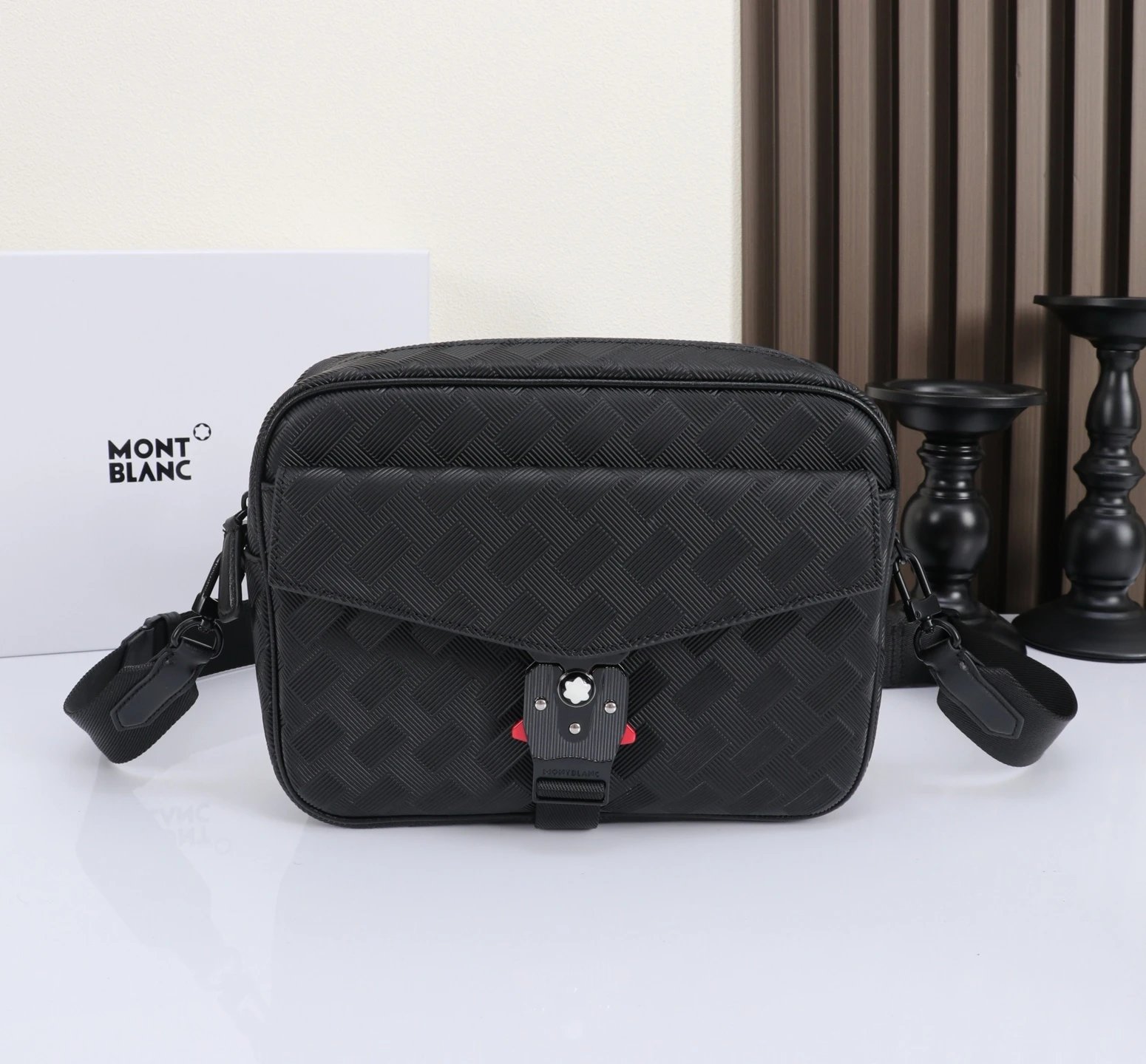 Montblanc Crossbody bag Black Monogram Flap Shoulder