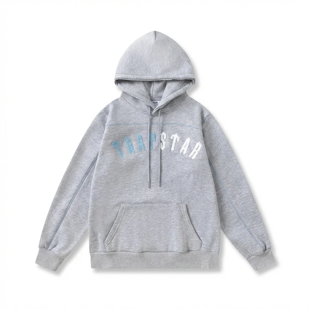 Trapstar Letter Style Grey Hoodie