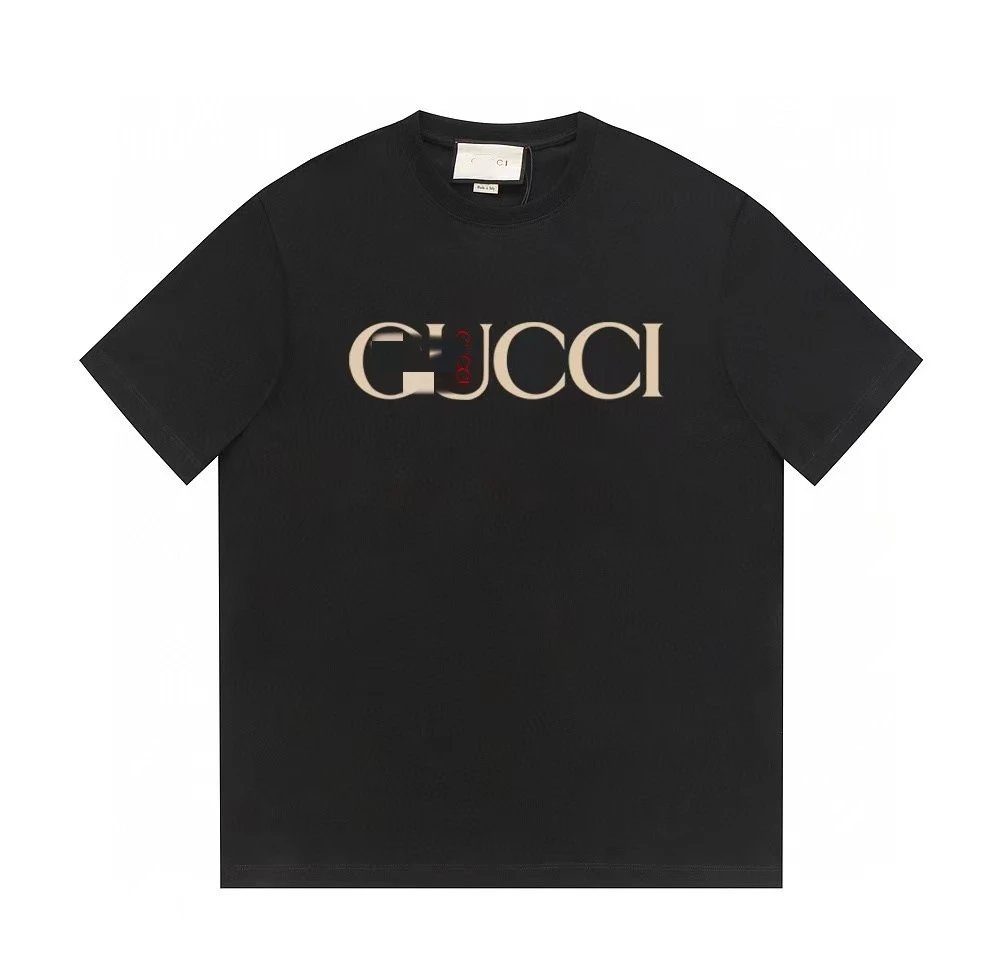 Gucci Classic Print Vintage Style Black T-Shirt