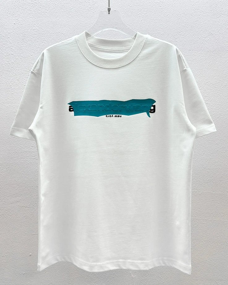 Alexander Wang Letter-Printed Streetwear White T-Shirt