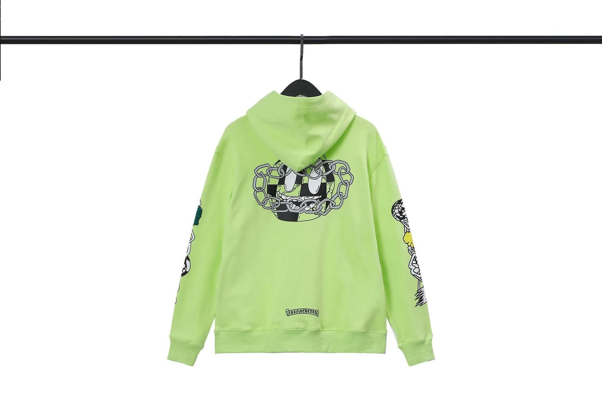 Chrome Hearts Urban Cross graphic hoodie Black Blue Cross with Casual Appeal
