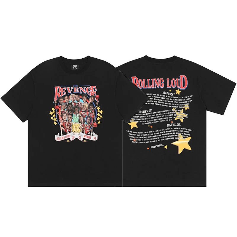 Revenge Black Skull Graphic T-Shirt Holiday Edit