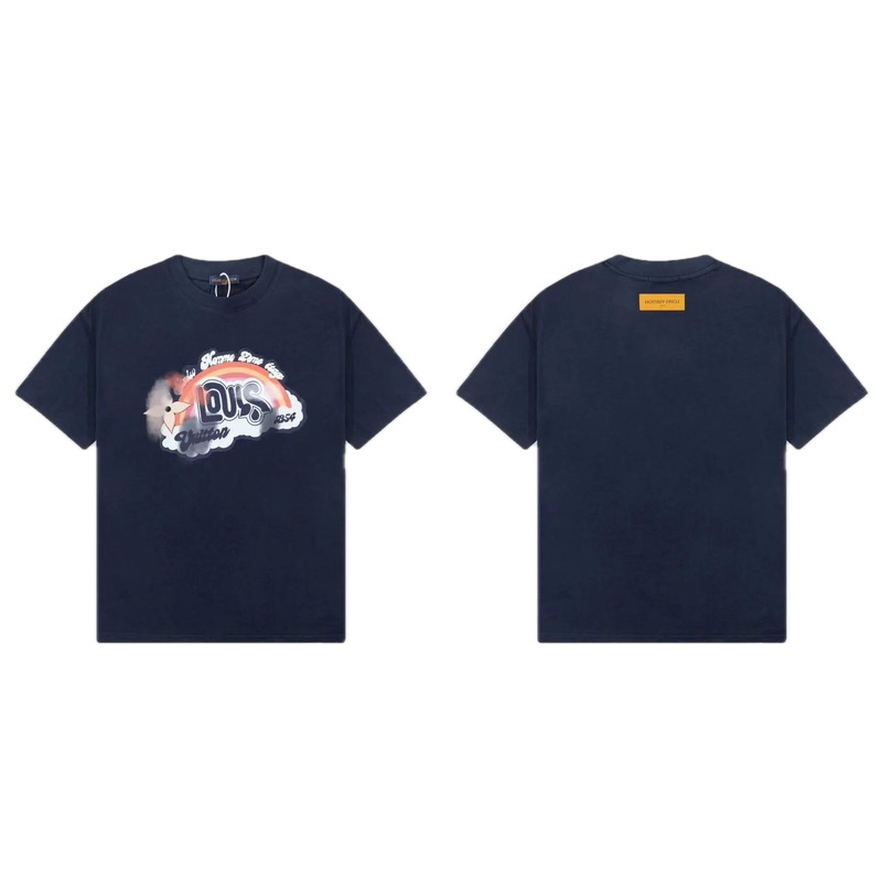 Louis Vuitton Rainbow Print Vintage Navy T-Shirt