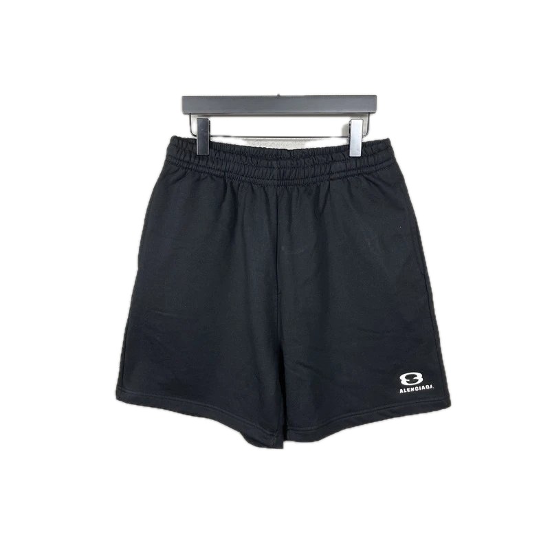Balenciaga minimalist style black shorts