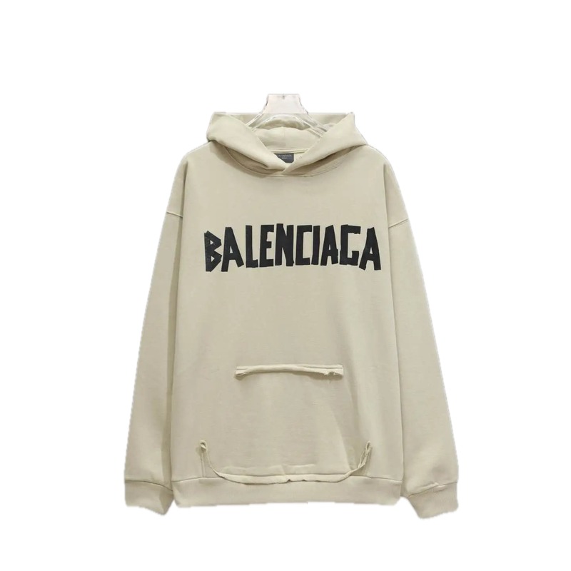 Balenciaga minimalist style off-white sweatshirt