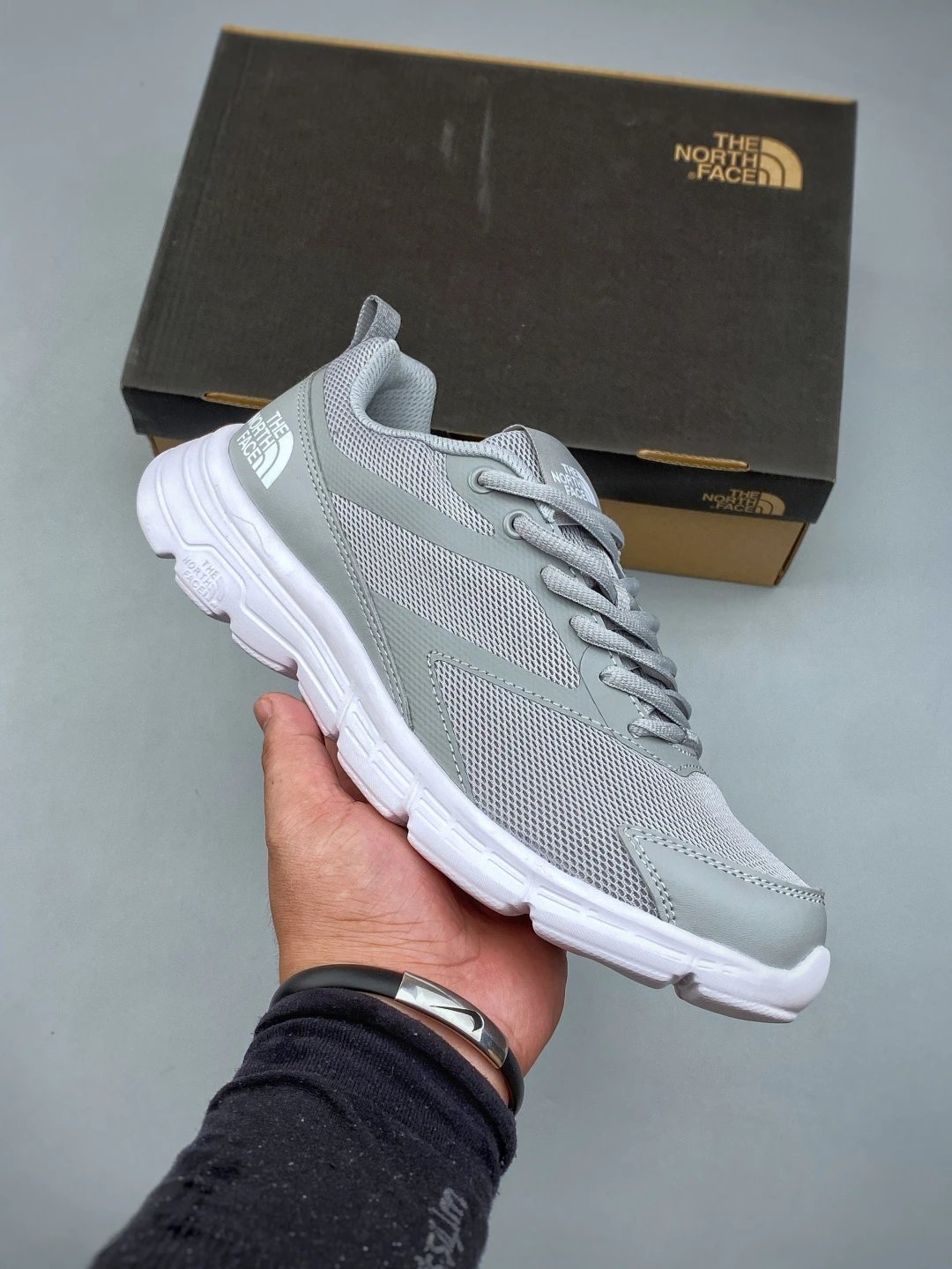 The North Face Gray Mesh Runners, Contrast Overlays