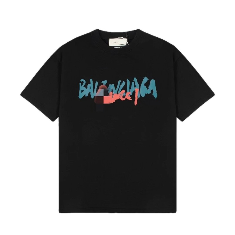 Balenciaga Graffiti Street Style Black T-Shirt