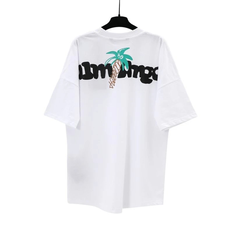 Palm Angels Classic Logo T-shirt White Palm Tree for Daily Styling