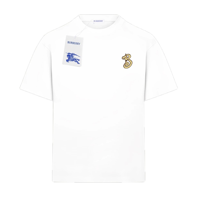 Burberry 3-letter logo simple white T-shirt