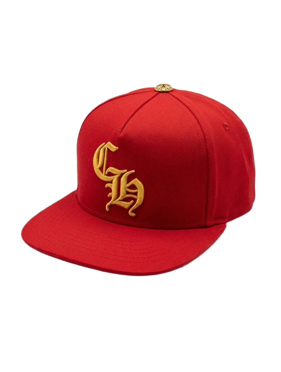 Chrome Hearts Red Hip-hop Style Baseball Cap