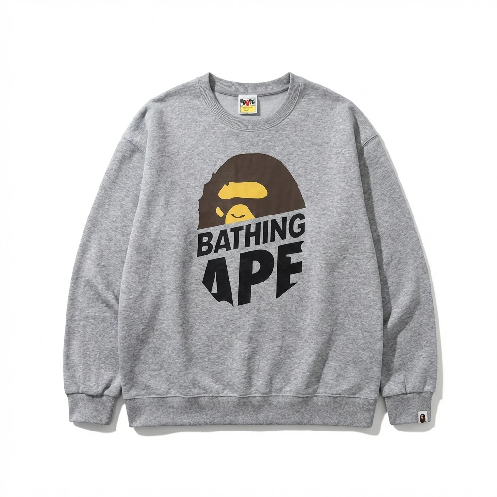 Bape Ape Head Grey Sweatshirt