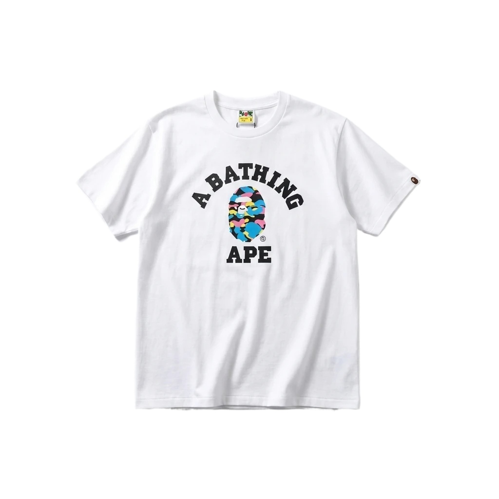 Bape Camouflage Alphabet White T-shirt
