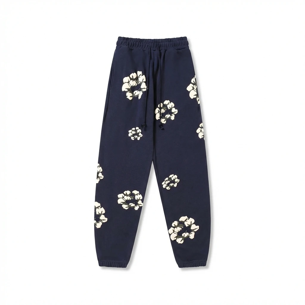 DENIM TEARS Floral Deep Blue Sweatpants
